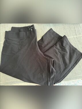Eileen Fisher, wide leg, cropped, Black Stretch Pants